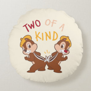 Chip 'n Dale Two of a Kind Round Pillow