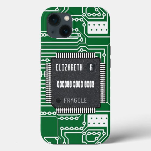 Chip On Printed Circuit Board With Your Name iPhone 13 Case