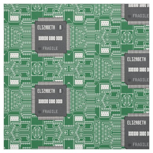 Chip On Printed Circuit Board With Your Name Fabric