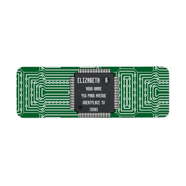 Chip On Printed Circuit Board With Your Name Label (Front)