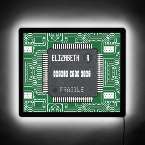 Chip On Printed Circuit Board With Your Name LED Sign