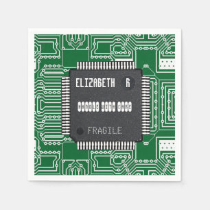 Chip On Printed Circuit Board With Your Name Napkins