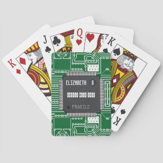 Chip On Printed Circuit Board With Your Name Poker Cards