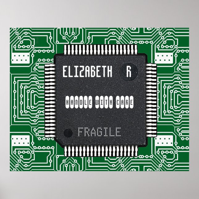 Chip On Printed Circuit Board With Your Name Poster (Front)