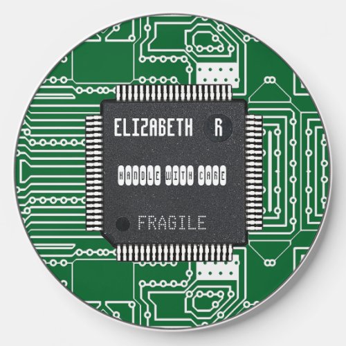 Chip On Printed Circuit Board With Your Name Wireless Charger