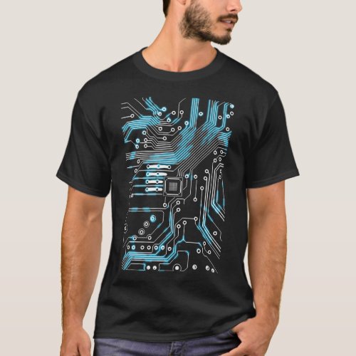Chip Printed Circuit Cool Computer Techy Nerd Engi T_Shirt
