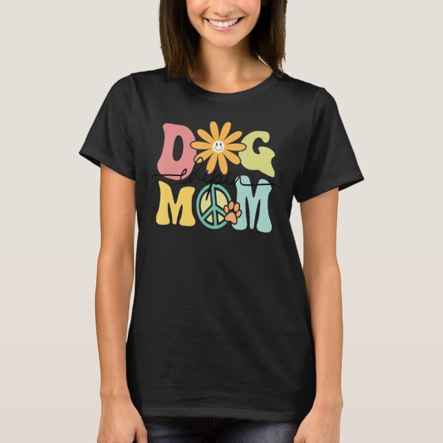 Chipin Groovy Dog Mom Women Pet T-Shirt (Front)