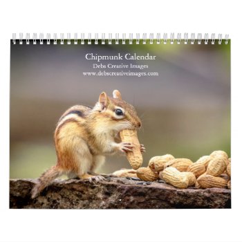 Chipmunk 2024 Calendar by debscreative at Zazzle