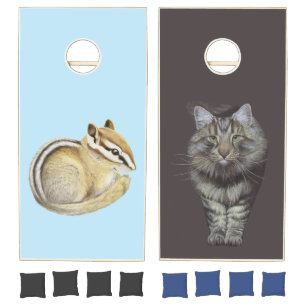 Chipmunk and Cat Cornhole Set