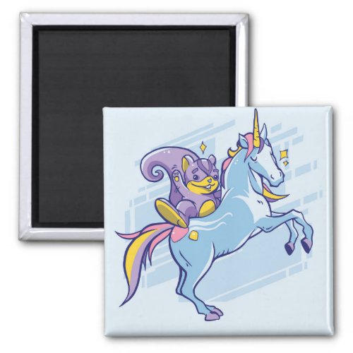 Chipmunk and Unicorn Magical Friends Magnet