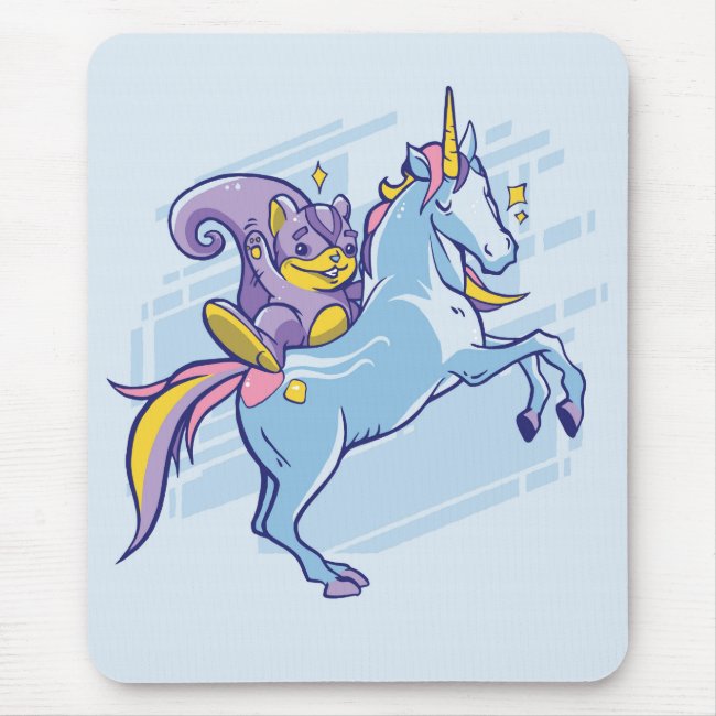 Chipmunk and Unicorn Magical Friends Mouse Pad