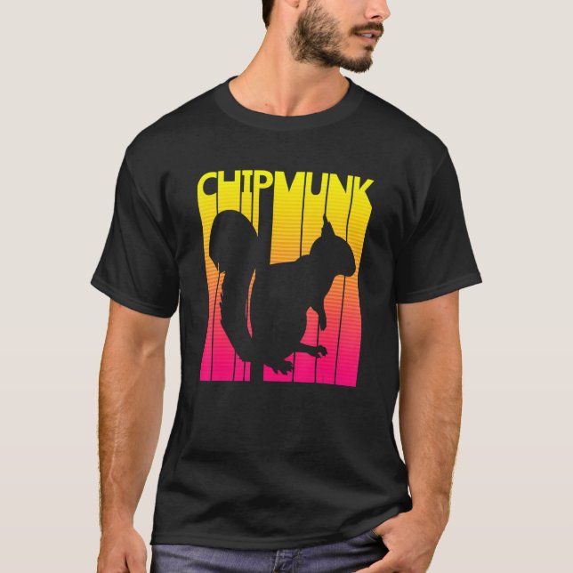 Chipmunk Animal Retro Costume T-Shirt (Front)