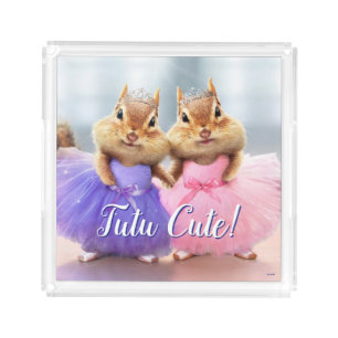 Chipmunk Ballerina Duo Acrylic Tray