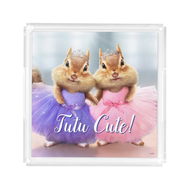 Chipmunk Ballerina Duo Acrylic Tray (Front)