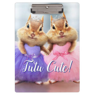 Chipmunk Ballerina Duo Clipboard