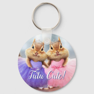Chipmunk Ballerina Duo Keychain