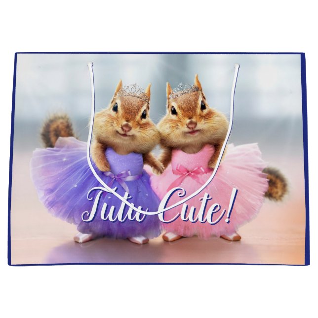 Chipmunk Ballerina Duo Large Gift Bag (Front)