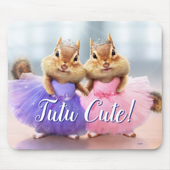 Chipmunk Ballerina Duo Mouse Pad (Front)