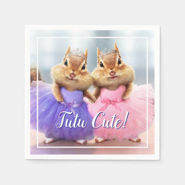 Chipmunk Ballerina Duo Napkins (Front)
