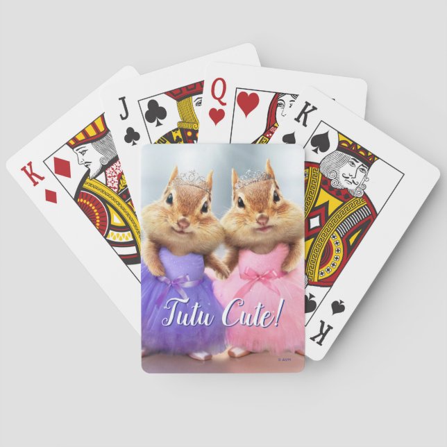 Chipmunk Ballerina Duo Poker Cards (Back)