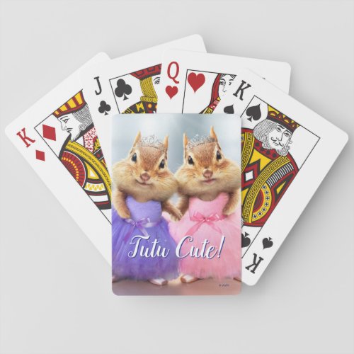 Chipmunk Ballerina Duo Poker Cards