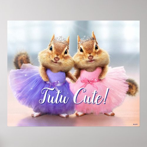 Chipmunk Ballerina Duo Poster