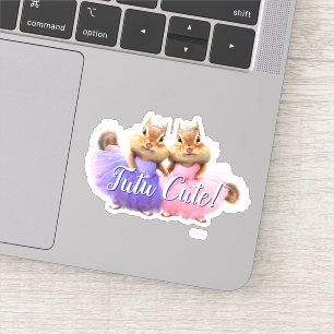 Chipmunk Ballerina Duo Sticker