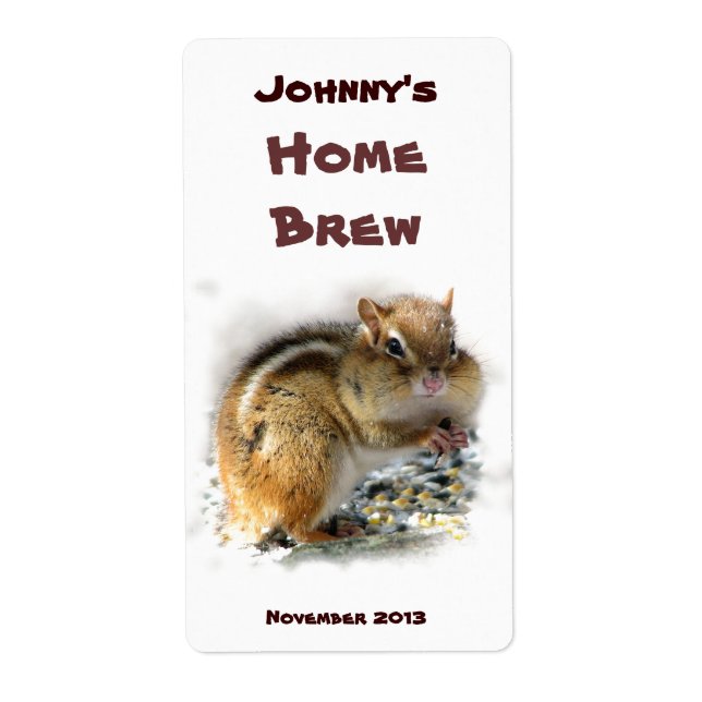 Chipmunk Beer Label (Front)