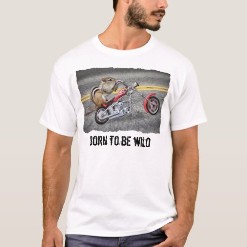 Chipmunk Biker Riding a Motorcycle T_Shirt