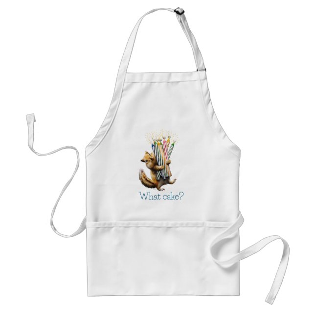 Chipmunk Birthday Candles Adult Apron (Front)