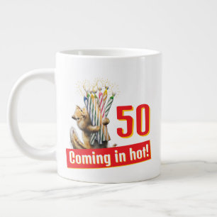 Chipmunk Birthday Candles Giant Coffee Mug