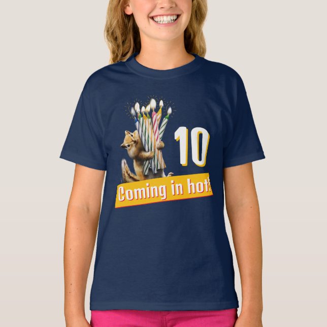 Chipmunk Birthday Candles T-Shirt (Front)