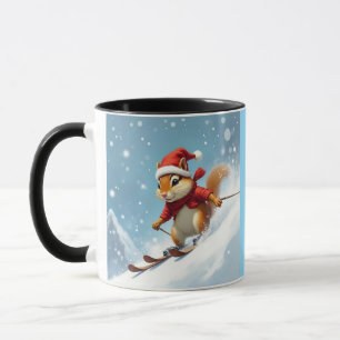 Chipmunk bombing down a hill mug