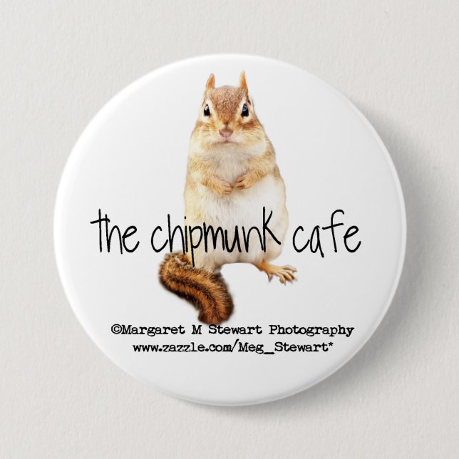 Chipmunk Cafe Logo Pinback Button (Front)