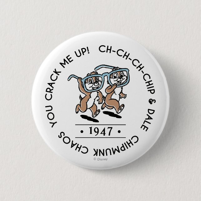 Chipmunk Chaos Crew Button (Front)