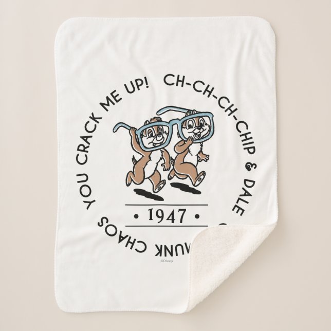 Chipmunk Chaos Crew Sherpa Blanket (Front)