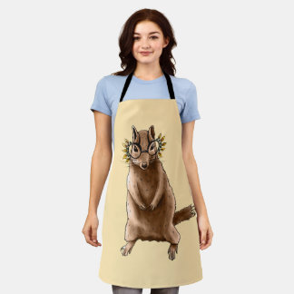 Chipmunk Cute Rodent Animal Hippie Apron