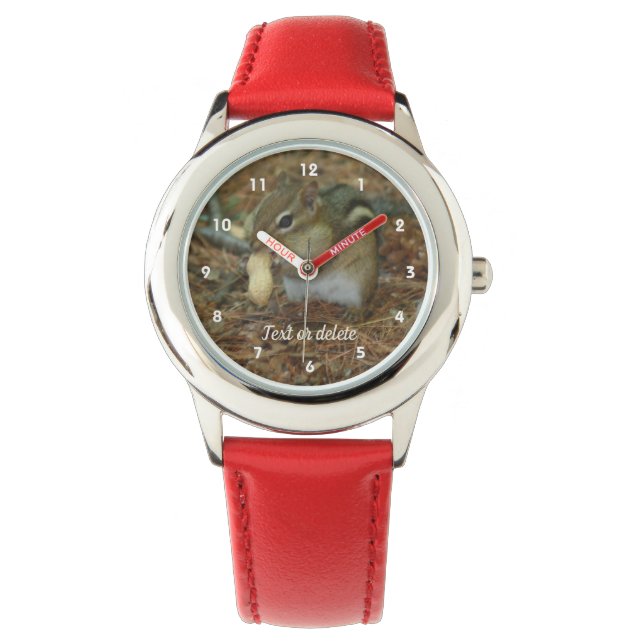 Chipmunk Eating A Peanut Animal Personalized Watch (Front)