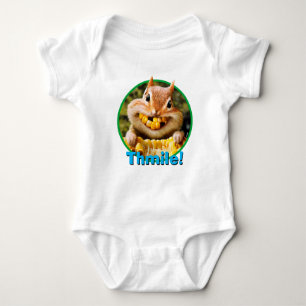 Chipmunk Eating Corn Baby Bodysuit