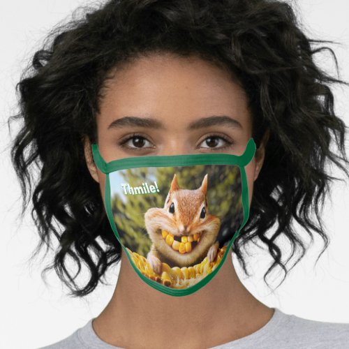 Chipmunk Eating Corn Face Mask