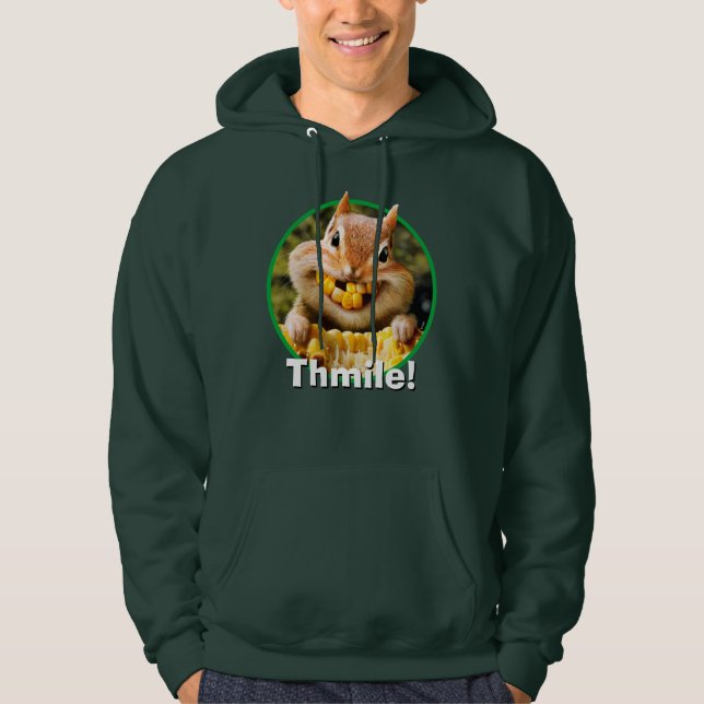 Chipmunk Eating Corn Hoodie (Front)