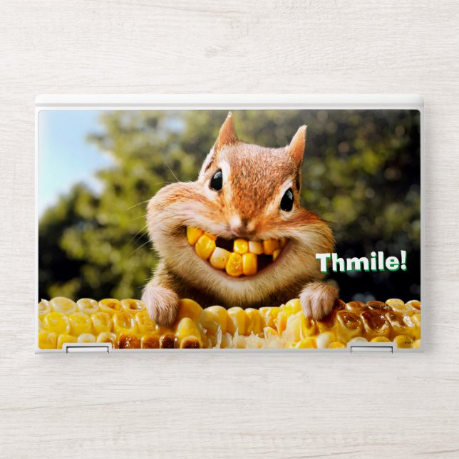 Chipmunk Eating Corn HP Laptop Skin (Front)