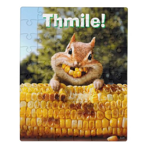 Chipmunk Eating Corn Jigsaw Puzzle