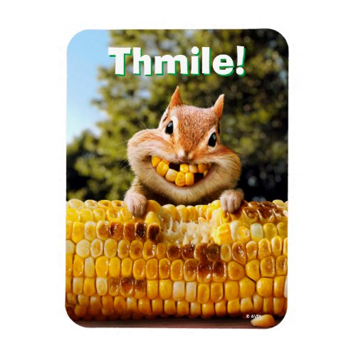 Chipmunk Eating Corn Magnet