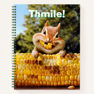 Chipmunk Eating Corn Notebook