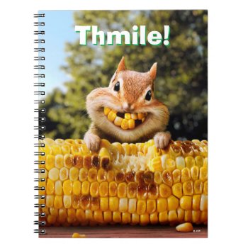 Chipmunk Eating Corn Notebook by AvantiPress at Zazzle