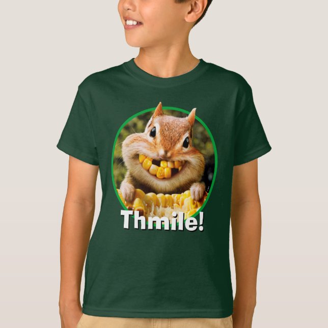 Chipmunk Eating Corn T-Shirt (Front)