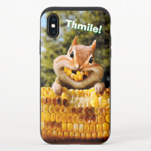 Chipmunk Eating Corn iPhone X Slider Case
