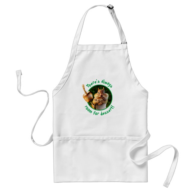 Chipmunk Eating Marshmallow Adult Apron (Front)