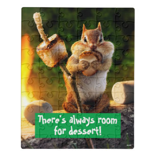 Chipmunk Eating Marshmallow Jigsaw Puzzle